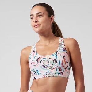 Athleta ULTIMATE BRA A-C Floral Print Sports Bra size small